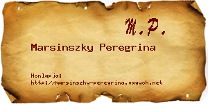 Marsinszky Peregrina névjegykártya
